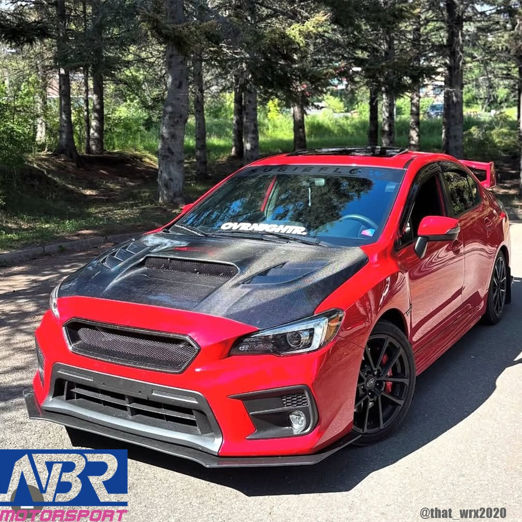 スバル2018-2021WRXSTIカーボンファイバーフロントグリルV2スタイル