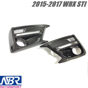 2015-2017 WRX STI Dry Carbon Fiber DRL Bezels (18-21 Look) - NBR Motorsport