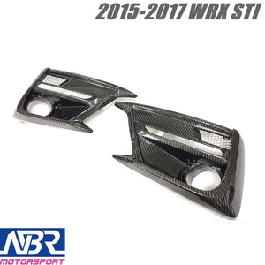 2015-2017 WRX STI Dry Carbon Fiber DRL Bezels (18-21 Look) - NBR Motorsport