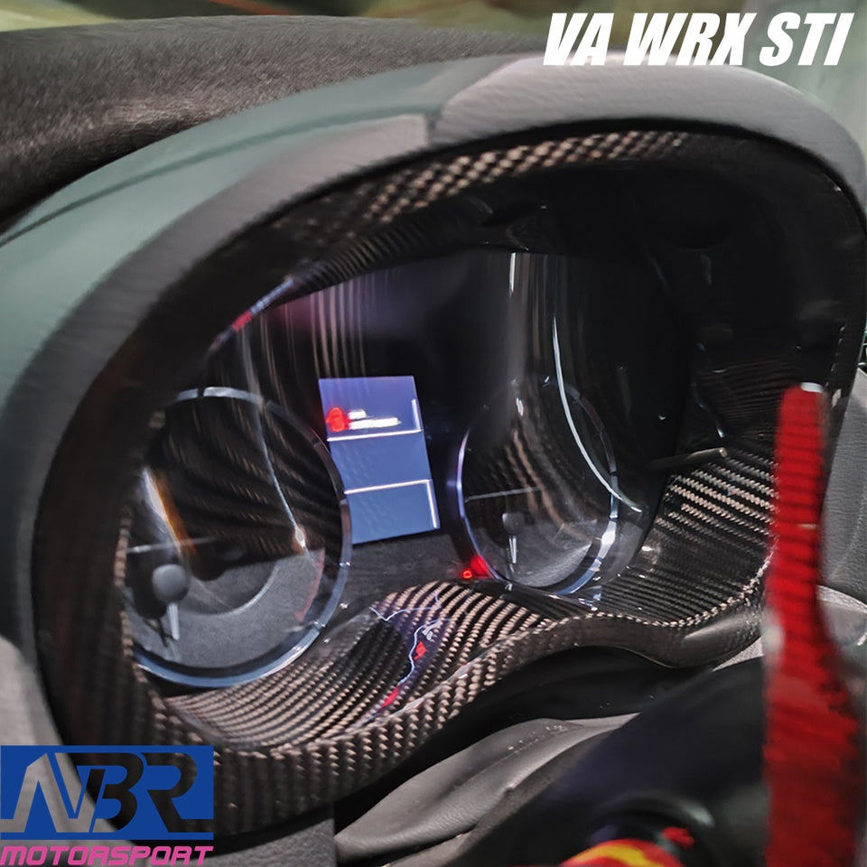 2015-2021 WRX STI Dry Carbon Fiber Speedometer Cluster Frame Cover LHD - NBR Motorsport