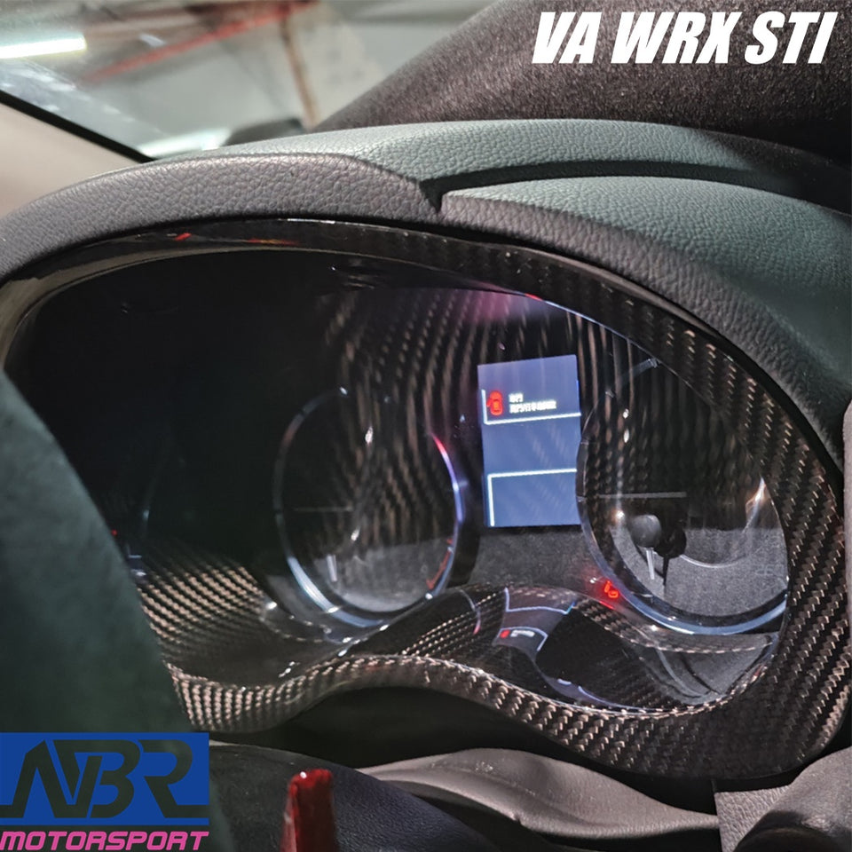 2015-2021 WRX STI Dry Carbon Fiber Speedometer Cluster Frame Cover LHD - NBR Motorsport