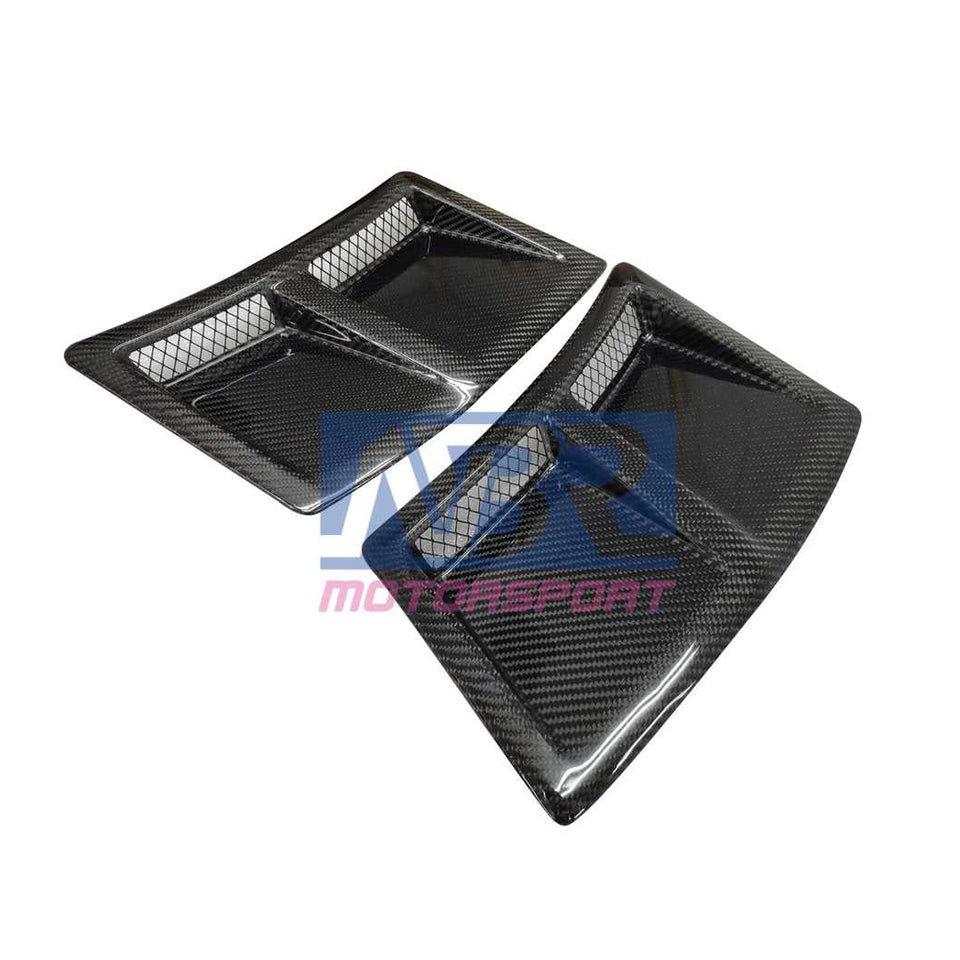 2015-2021 WRX STI S207 Style Carbon Fiber Rear Bumper Vent Inserts