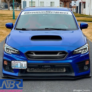 2018-2021 WRX STI Front Brace V2 Style Fits FMIC + Carbon Grille V2 Style