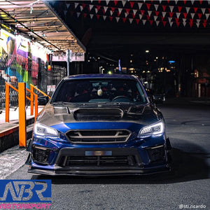 2018-2021 WRX STI Front Brace V2 Style Fits FMIC + Carbon Grille V2 Style