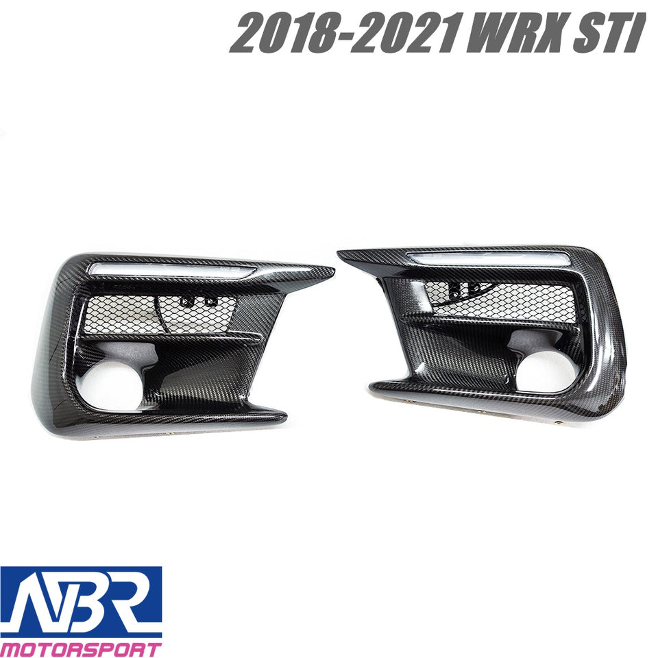 2018-2021 WRX STI Dry Carbon Fiber DRL Bezels Sequential Turn Signals - NBR Motorsport
