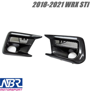 2018-2021 WRX STI Dry Carbon Fiber DRL Bezels Sequential Turn Signals - NBR Motorsport