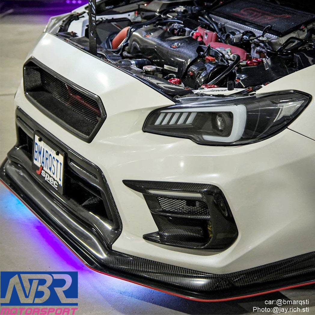 2018-2021 WRX STI Dry Carbon Fiber DRL Bezels Sequential Turn Signals - NBR Motorsport