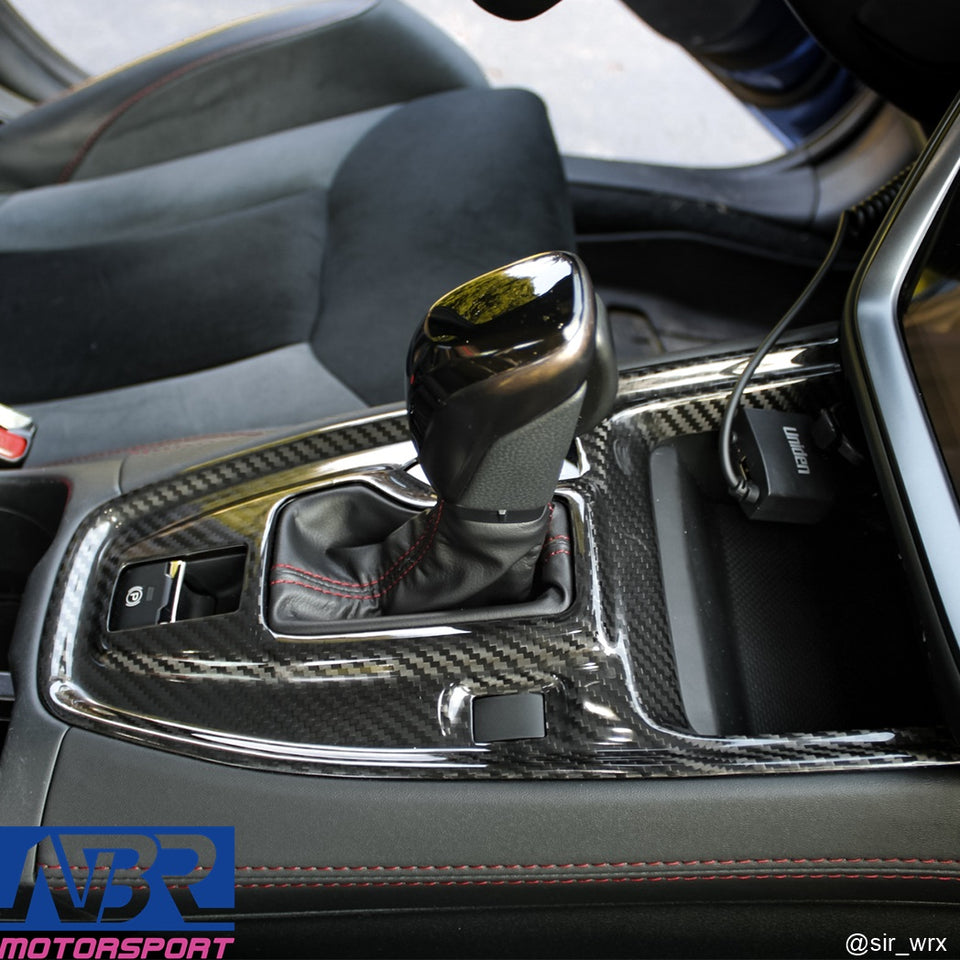 Subaru 2022+ WRX Dry Carbon Fiber CVT Shifter Trim Cover LHD Only - NBR Motorsport