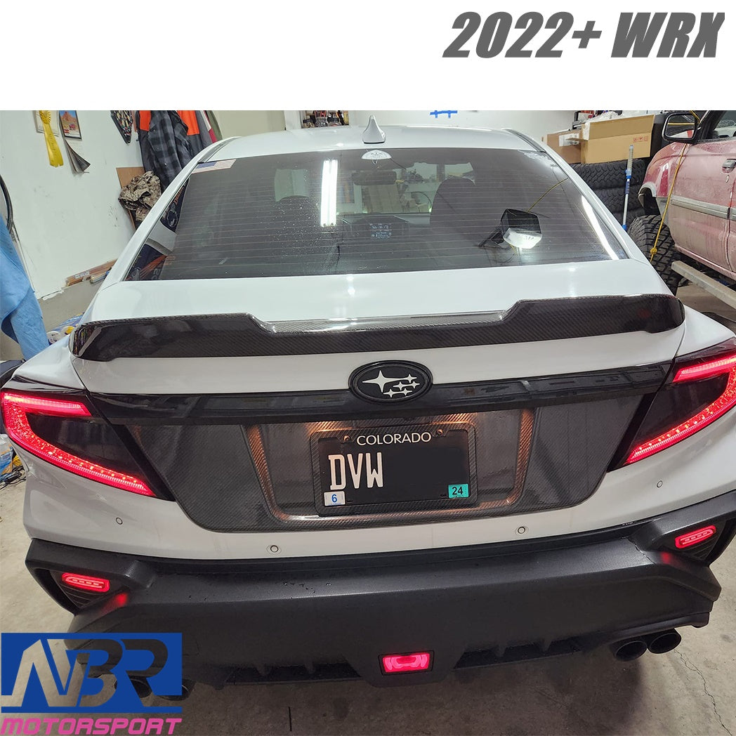 2022+ WRX Carbon Fiber STI Style Duckbill Trunk Spoiler V1