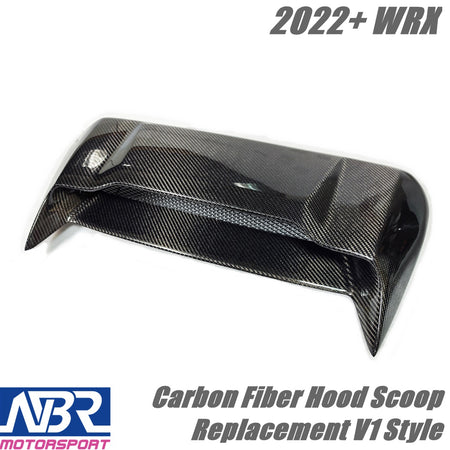 Subaru 2022+ WRX Carbon Fiber Hood Scoop Replacement V1 Style - NBR Motorsport