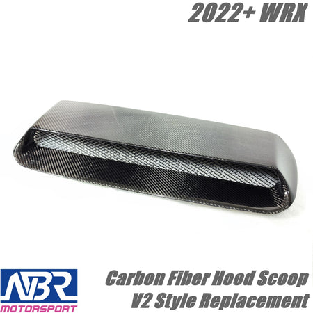 Subaru 2022+ WRX Carbon Fiber Hood Scoop Replacement V2 Style - NBR Motorsport