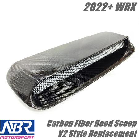 Subaru 2022+ WRX Carbon Fiber Hood Scoop Replacement V2 Style - NBR Motorsport