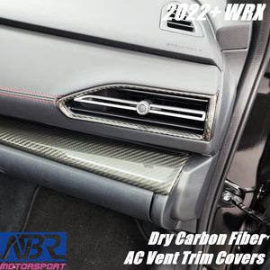 Subaru 2022+ WRX Dry Carbon Fiber Defroster Vent Covers LHD Only & AC Vent Trim Covers LHD - NBR Motorsport