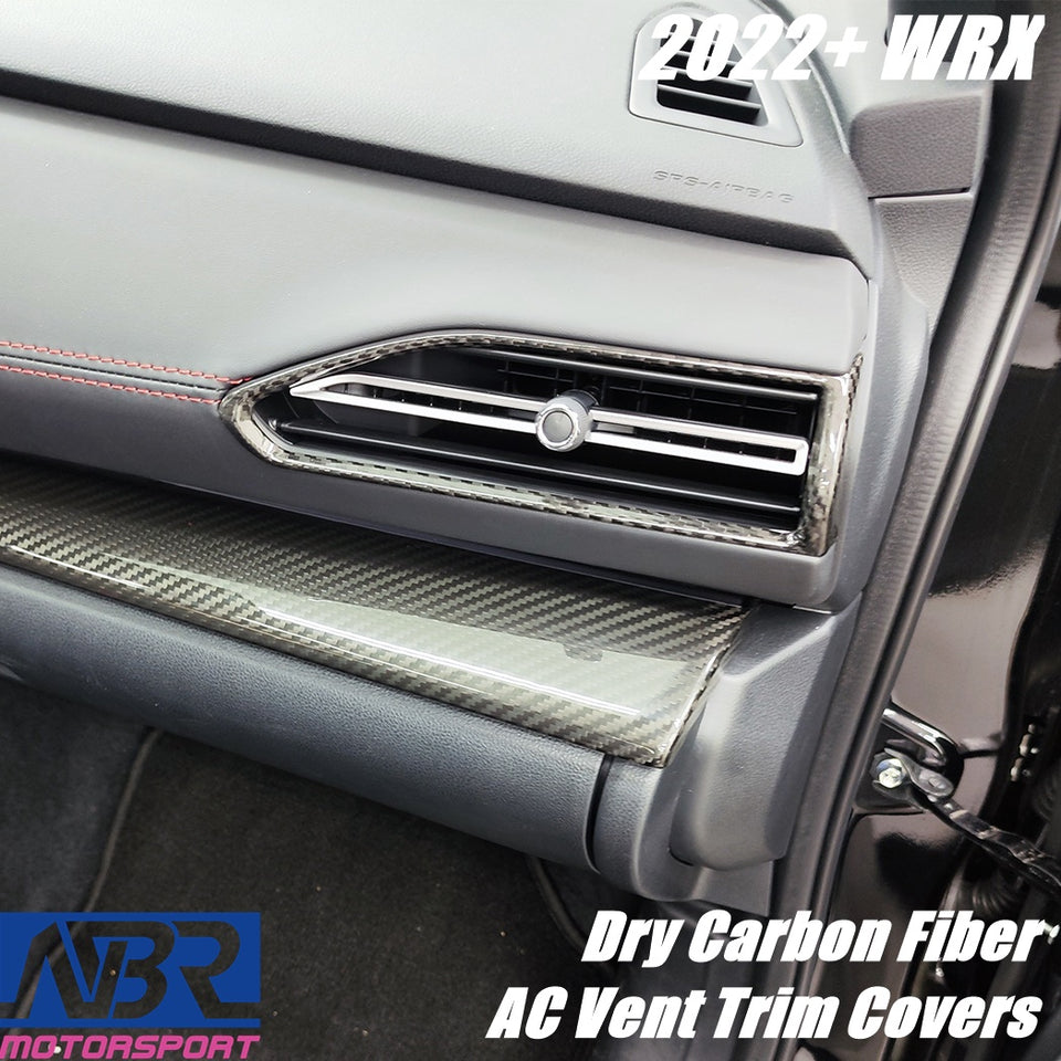 Subaru 2022+ WRX Dry Carbon Fiber Defroster Vent Covers LHD Only & AC Vent Trim Covers LHD - NBR Motorsport