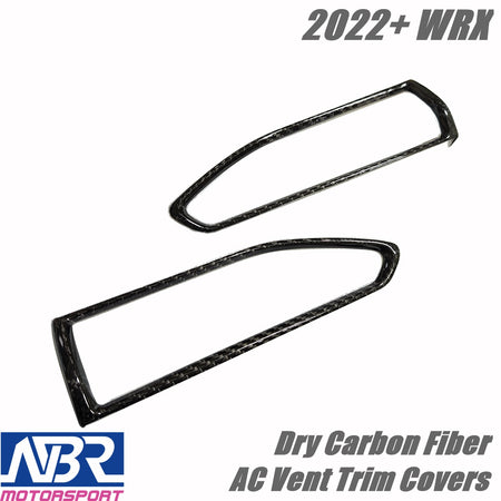Subaru 2022+ WRX Dry Carbon Fiber Defroster Vent Covers LHD Only & AC Vent Trim Covers LHD - NBR Motorsport