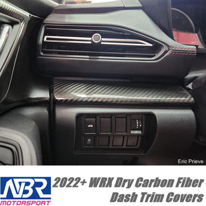 Subaru 2022+ WRX Dry Carbon Fiber Dash Trim Covers LHD Only - NBR Motorsport