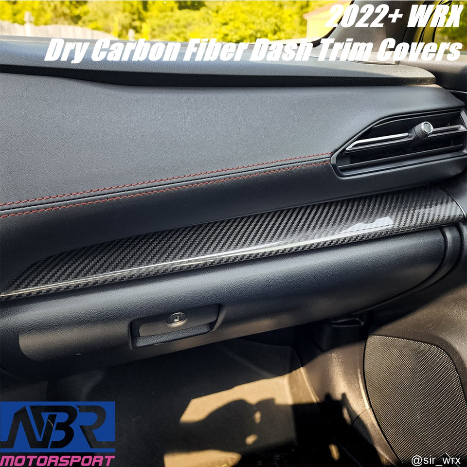 Subaru 2022+ WRX Dry Carbon Fiber Dash Trim Covers LHD & Left Switch Trim Button & Dash Trim Panel Cover LHD Only - NBR Motorsport