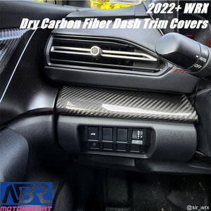 Subaru 2022+ WRX Dry Carbon Fiber Dash Trim Covers LHD & Left Switch Trim Button & Dash Trim Panel Cover LHD Only - NBR Motorsport