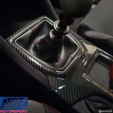 Subaru 2022+ WRX Dry Carbon Fiber MT Shifter Console Cover LHD Only - NBR Motorsport