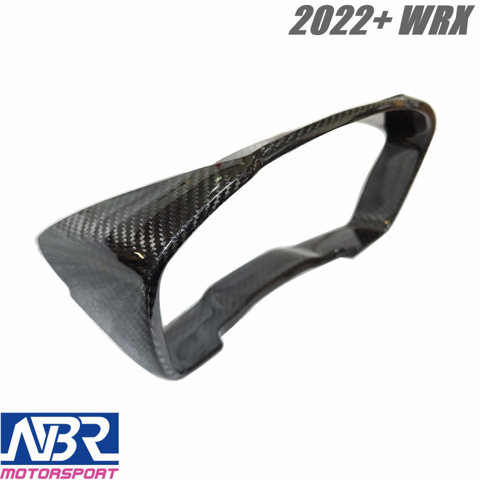 2022+ WRX Dry Carbon Fiber Speedometer Cluster Frame Cover & Steering Wheel Multifunction Switch Covers CVT - NBR Motorsport
