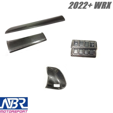 Subaru 2022+ WRX Dry Carbon Fiber Dash Trim Covers LHD & Left Switch Trim Button & Dash Trim Panel Cover LHD Only - NBR Motorsport