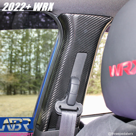 WRX Dry Carbon Fiber B-Pillar Covers