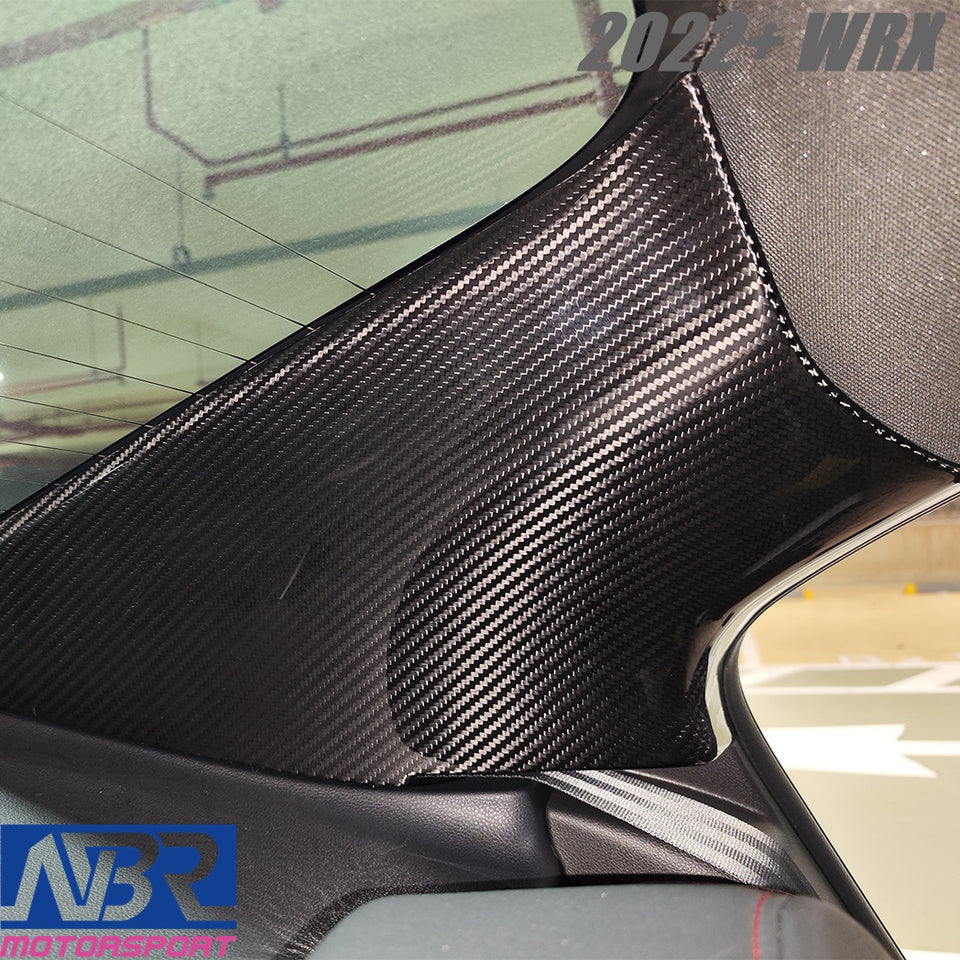 vb WRX Dry Carbon Fiber C-Pillar Covers