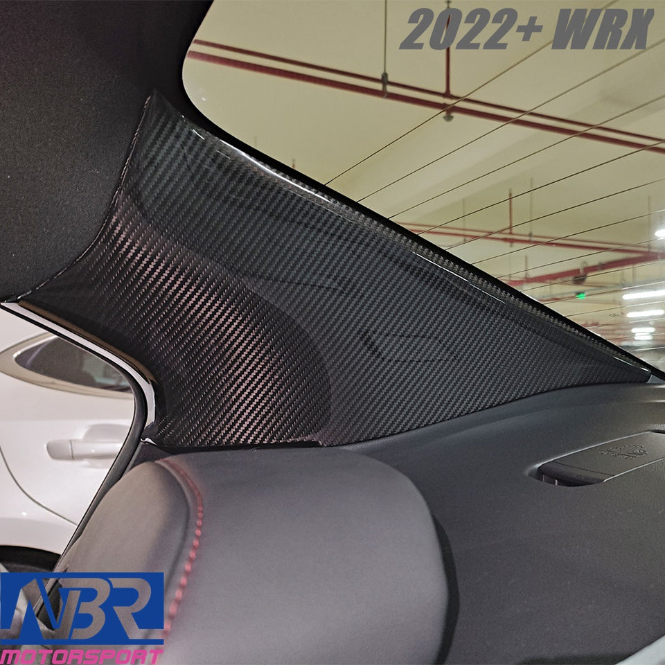 vb WRX Dry Carbon Fiber C-Pillar Covers