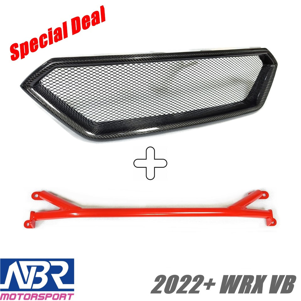 2022+ WRX Carbon Fiber Front Grille + Front Brace - NBR Motorsport