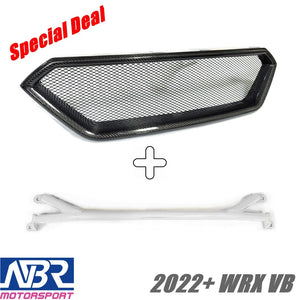 2022+ WRX Carbon Fiber Front Grille + Front Brace - NBR Motorsport