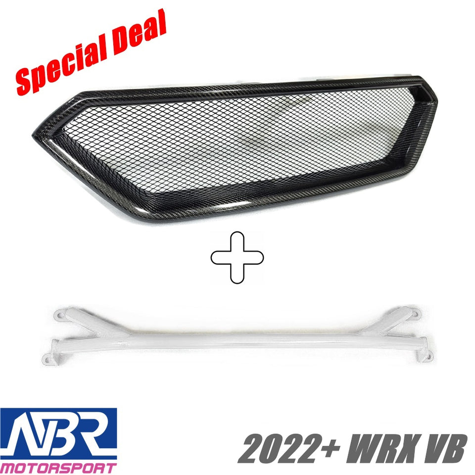 2022+ WRX Carbon Fiber Front Grille + Front Brace - NBR Motorsport