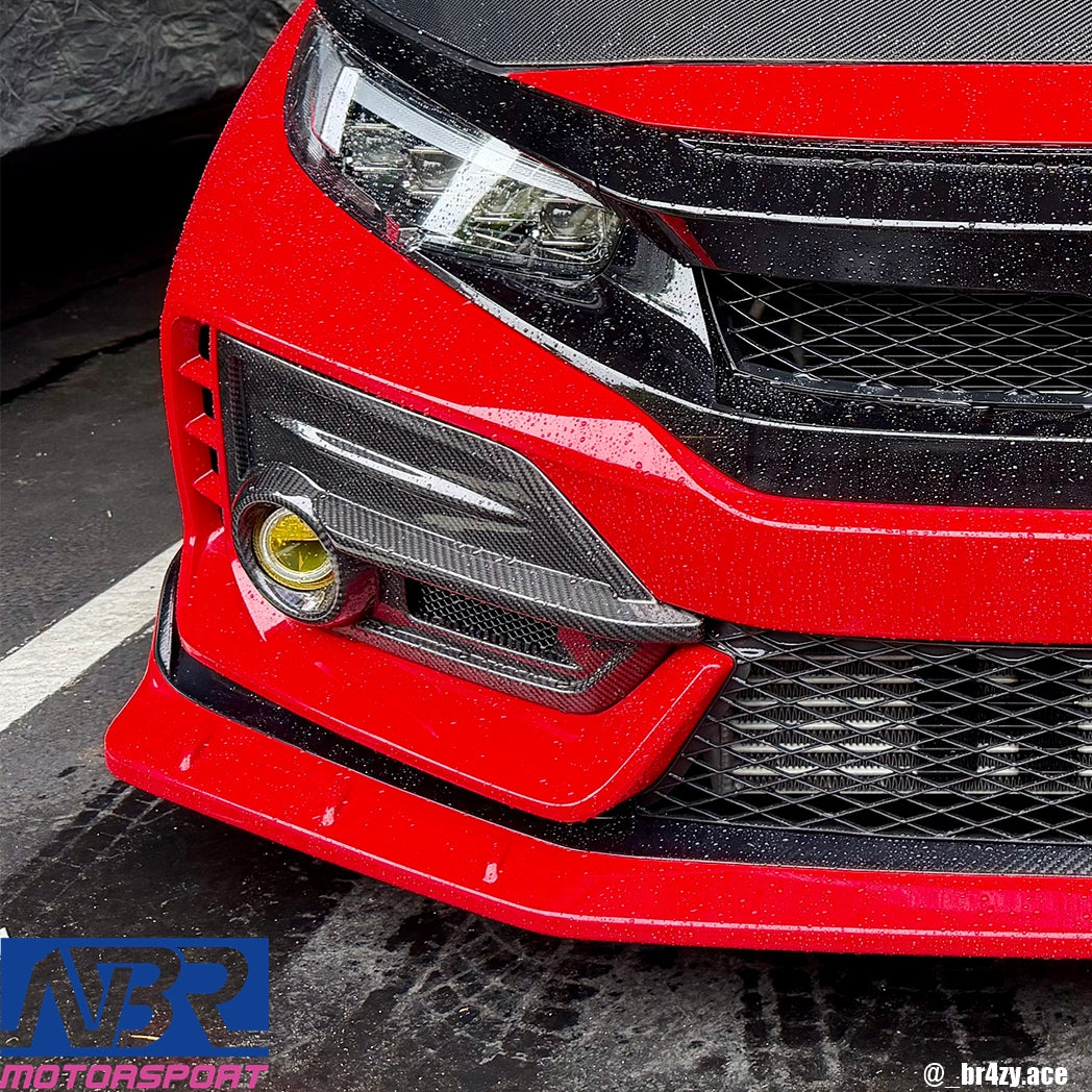 Honda Civic FK8 Type R Dry Carbon Fiber Front Bumper Garnish