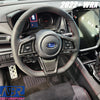 2022+ WRX Dry Carbon Fiber Speedometer Cluster Frame Cover & Steering Wheel Multifunction Switch Covers CVT - NBR Motorsport