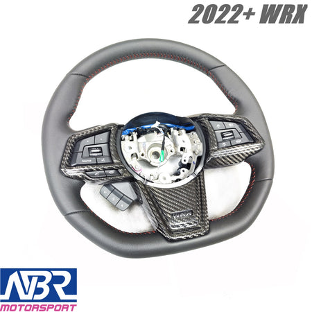 2022+ WRX Dry Carbon Fiber Speedometer Cluster Frame Cover & Steering Wheel Multifunction Switch Covers MT - NBR Motorsport