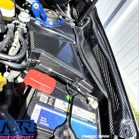 2015-2021 WRX & STI Carbon Fiber Engine Fender Shrouds Vented V2 - NBR Motorsport