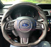 2015-2021 WRX / STI Carbon Leather Steering Wheel With Red Stitching - NBR Motorsport