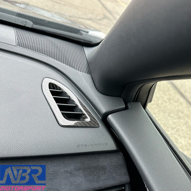 Subaru 2022+ WRX Dry Carbon Fiber Defroster Vent Covers LHD Only & AC Vent Trim Covers LHD - NBR Motorsport