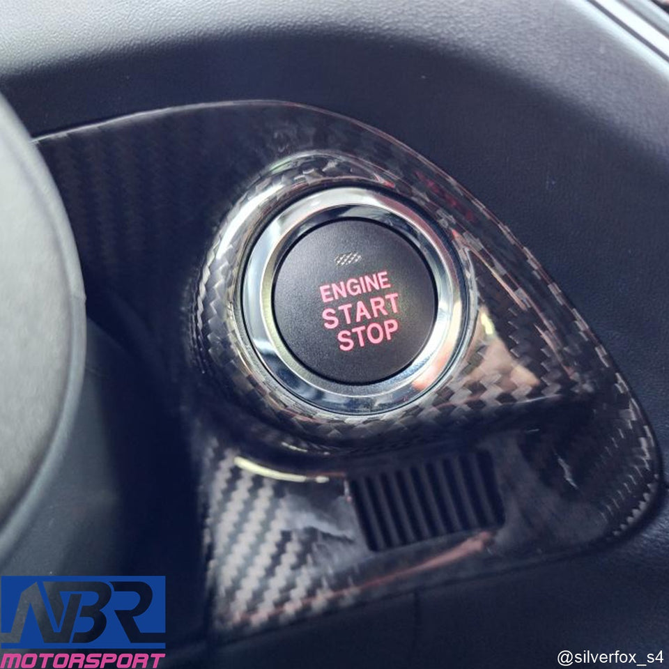 Subaru 2022+ WRX Dry Carbon Fiber Dash Trim Covers LHD & Left Switch Trim Button & Push Button Start Trim Surround Cover - NBR Motorsport