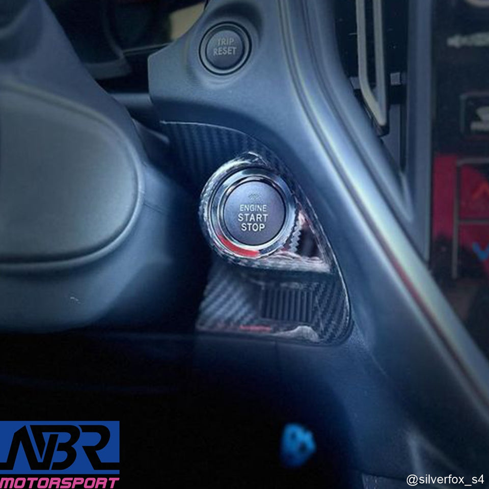 2022+ WRX Dry Carbon Fiber Push Button Start Trim Surround Cover - NBR Motorsport