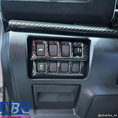 Subaru 2022+ WRX Dry Carbon Fiber Dash Trim Covers LHD & Left Switch Trim Button & Dash Trim Panel Cover LHD Only - NBR Motorsport