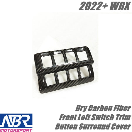 Subaru 2022+ WRX Dry Carbon Fiber Dash Trim Covers LHD & Left Switch Trim Button & Dash Trim Panel Cover LHD Only - NBR Motorsport