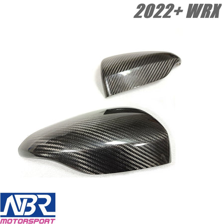 Subaru 2022+ WRX Dry Carbon Fiber Mirror Caps Replacement V1 Style - NBR Motorsport