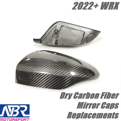 Subaru 2022+ WRX Dry Carbon Fiber Mirror Caps Replacement V1 Style - NBR Motorsport