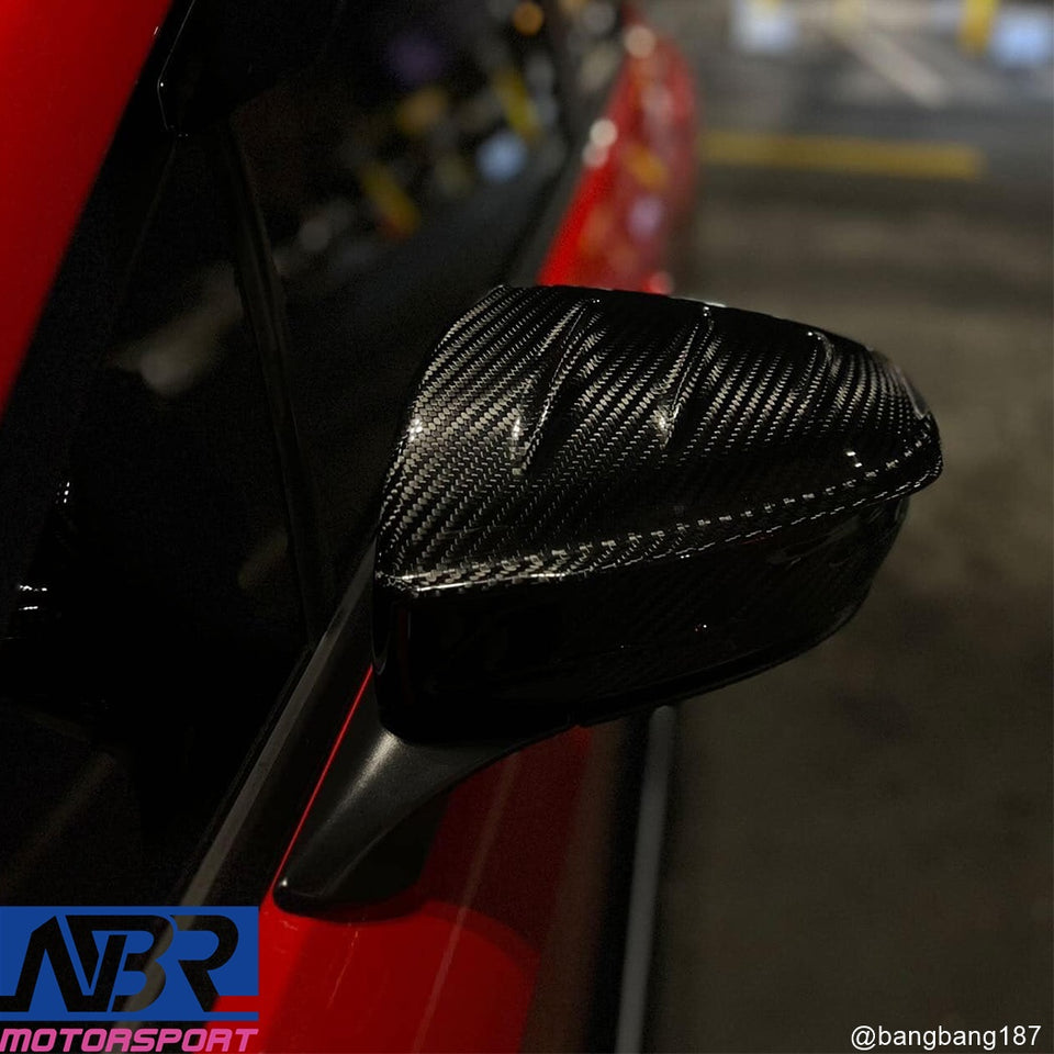 Subaru 2022+ WRX Dry Carbon Fiber Mirror Cover V2 Style - NBR Motorsport