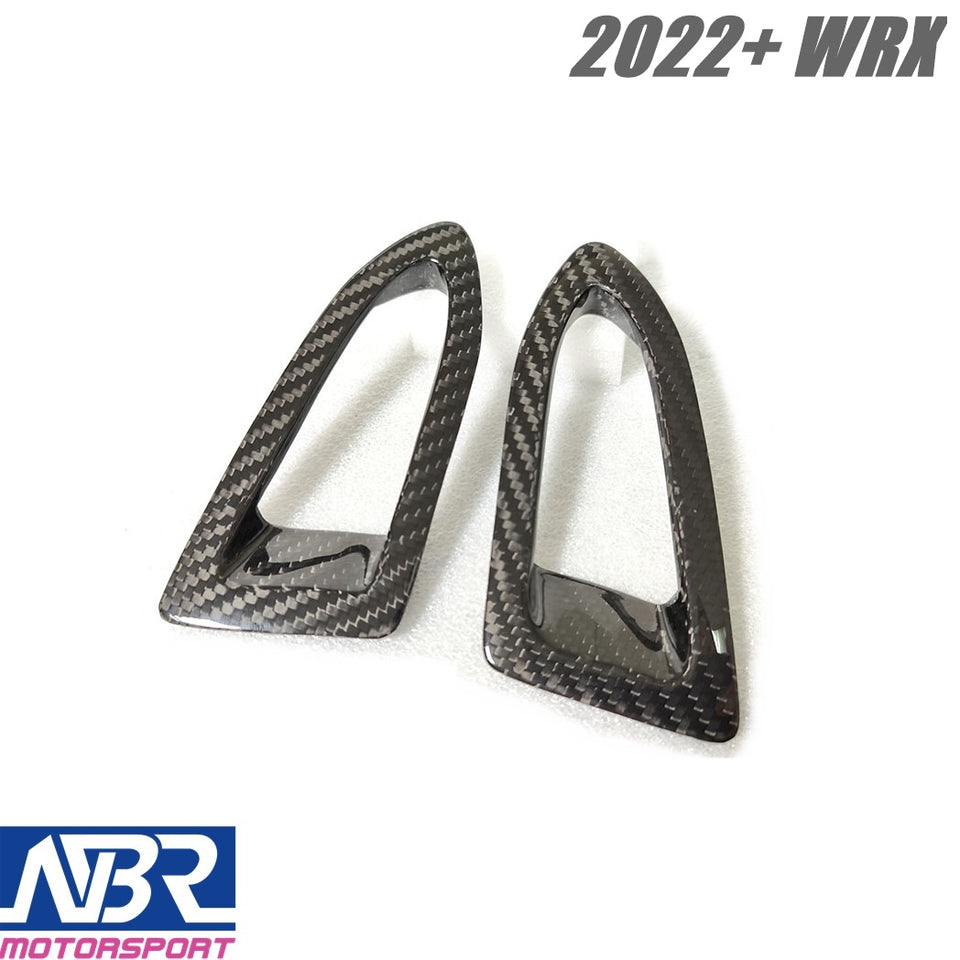 Subaru 2022+ WRX Dry Carbon Fiber Defroster Vent Covers LHD Only & AC Vent Trim Covers LHD - NBR Motorsport