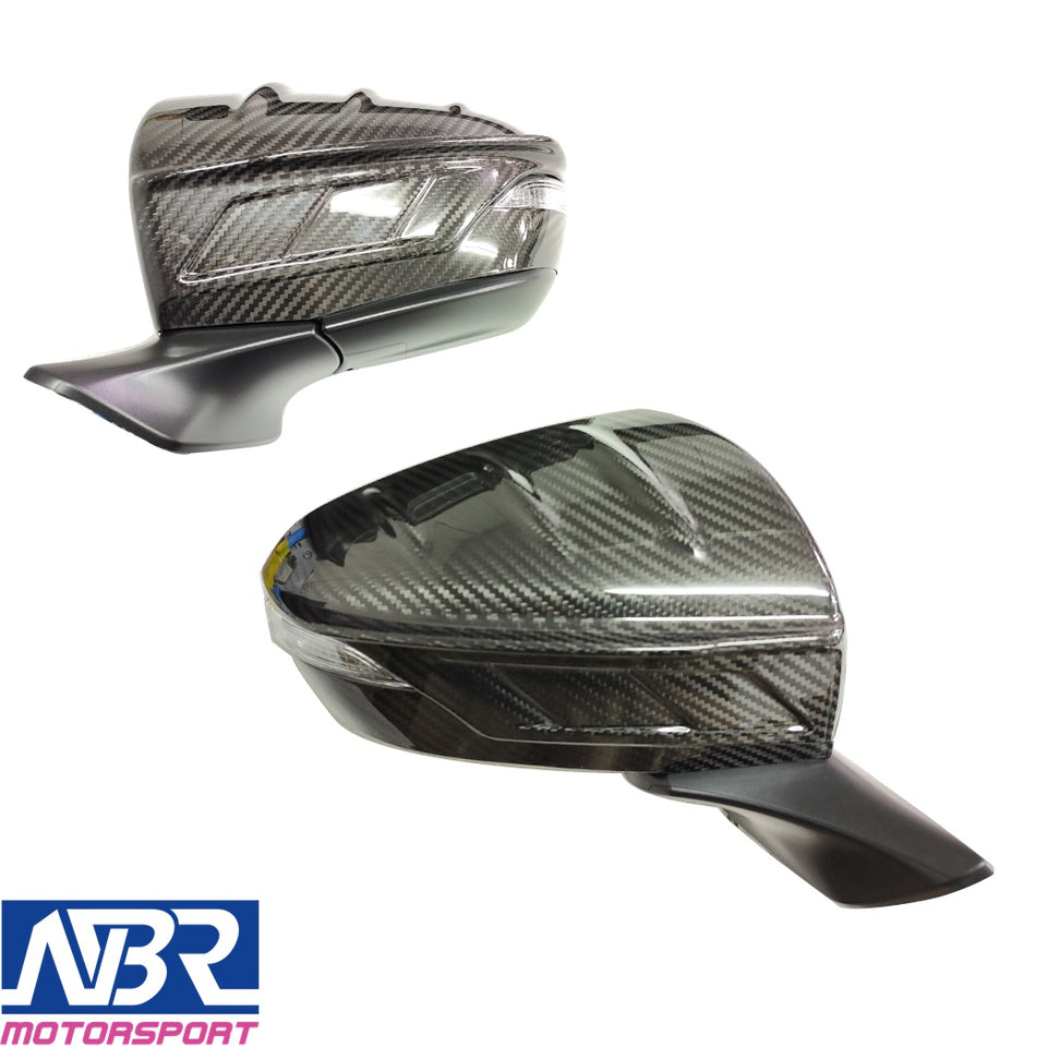 Subaru 2022+ WRX Dry Carbon Fiber Mirror Cover V2 Style - NBR Motorsport