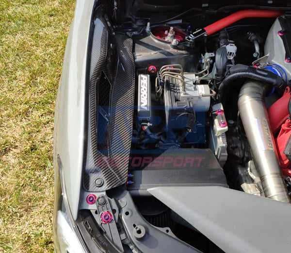 2015-2021 WRX & STI Carbon Fiber Engine Fender Shrouds Vented V1 - NBR Motorsport