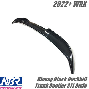 2022+ WRX VB Glossy Black STI Style Trunk Spoiler V1 - NBR Motorsport