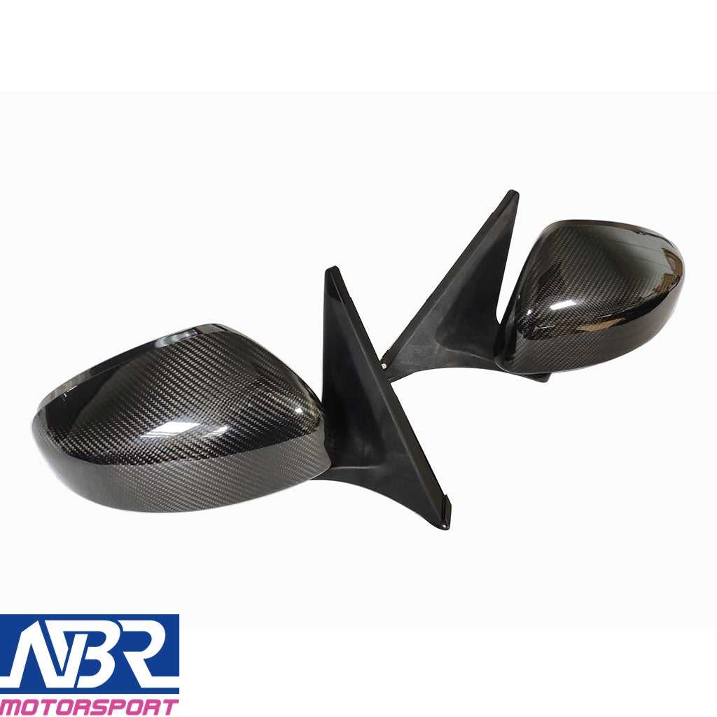 IDENUONA Carbon Fiber Mirror Cover Caps – For Nissan 370Z Z34 2009-2020 – Left & Right Pair