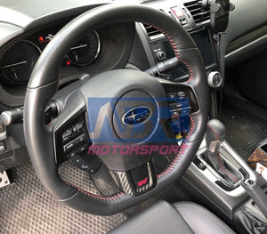 2015-2021 WRX STI Dry Carbon Steering Wheel Cover Add-on - NBR Motorsport